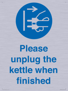 Please unplug the kettle when finished